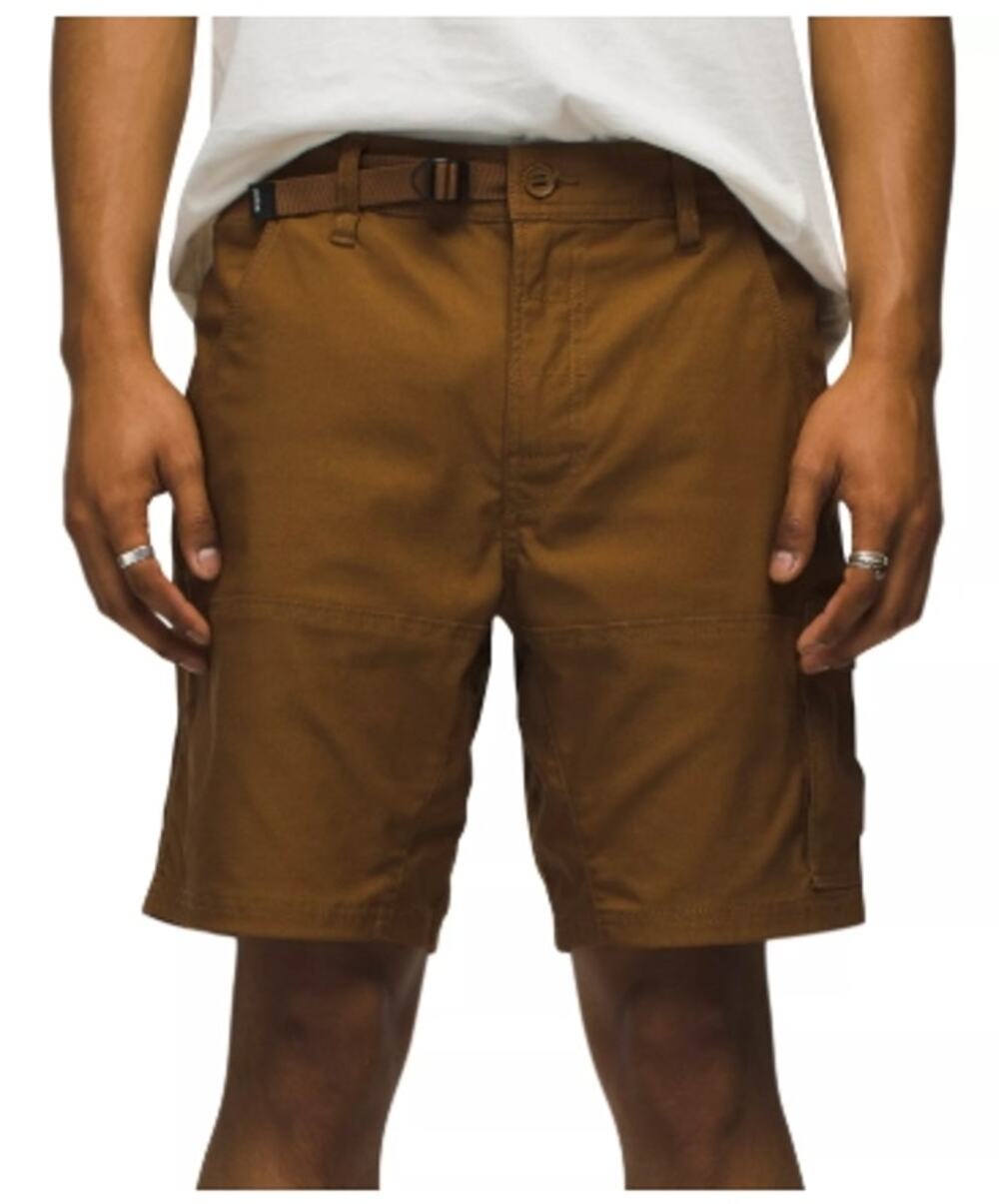 Prana Men's Stretch Zion II 8" Shorts, Sepia Brown, Standard Fit, Size 40, NWT